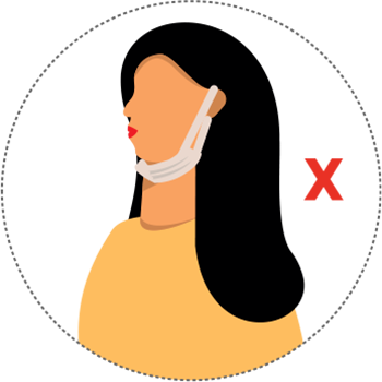 Não baixe a máscara, remova quando não for utilizar