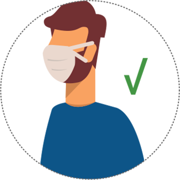 Use corretamente a máscara, assegurando-se de cobrir completamente o nariz e o queixo e de ajustar bem as extremidades